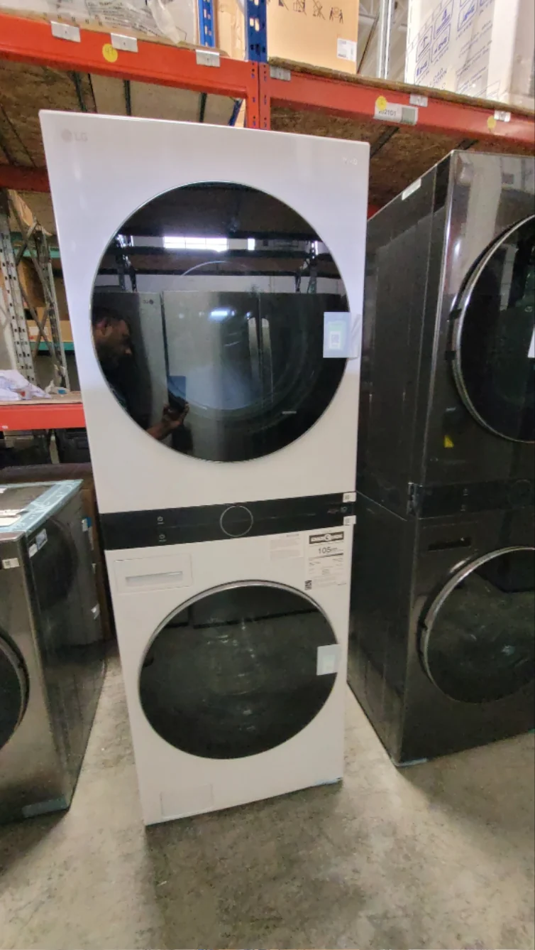 WKEX200HWA - LAUNDRY CENTERS - LG - Stacked Washer/Dryer - Electric - White - Open Box - Image 2