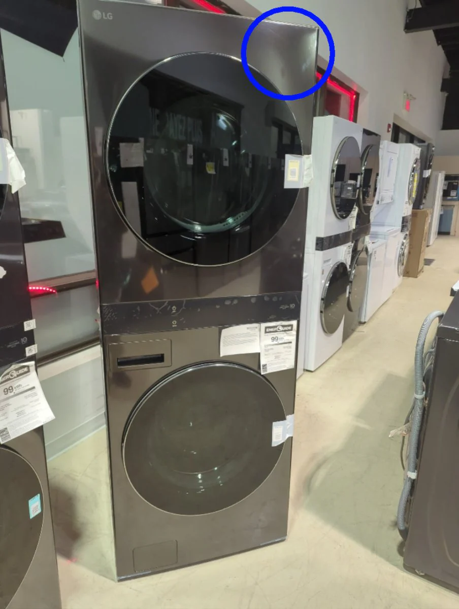 WKEX300HBA - LAUNDRY CENTERS - LG - Stacked Washer/Dryer - Electric - Black Stainless Steel - Open Box - Image 2