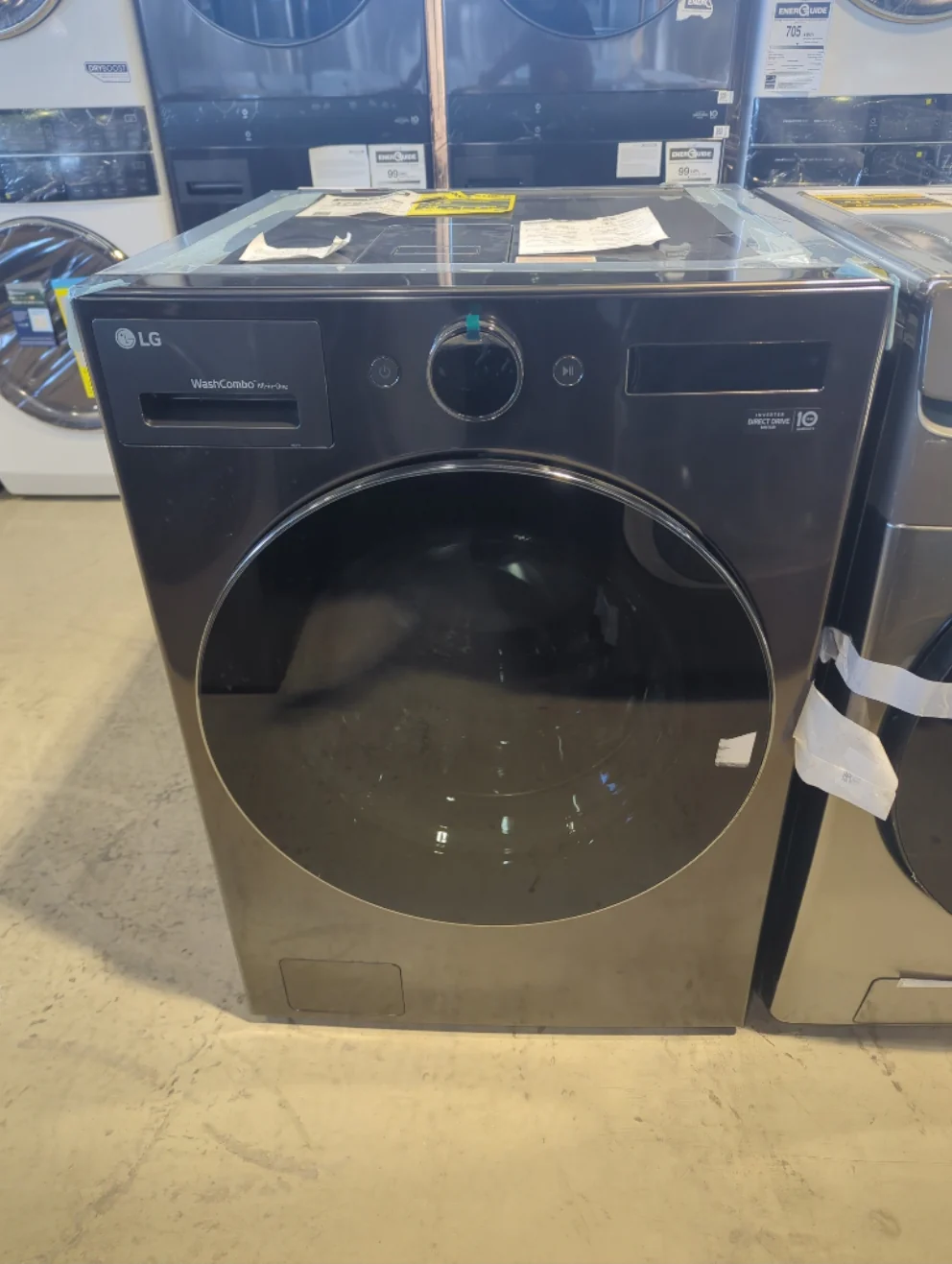 WM6998HBA - LAUNDRY CENTERS - LG - All-In-One - Electric - Black Stainless Steel - Open Box - Image 2
